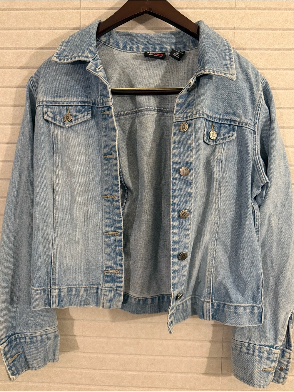New York & Company Light Blue Denim Jean Jacket